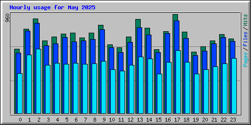 Hourly usage for May 2025