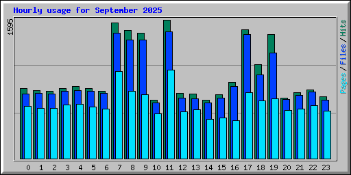 Hourly usage for September 2025