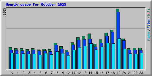 Hourly usage for October 2025