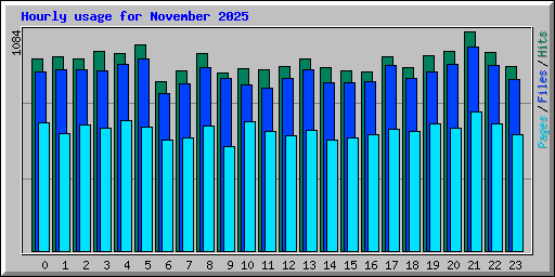 Hourly usage for November 2025