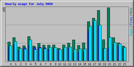 Hourly usage for July 2026